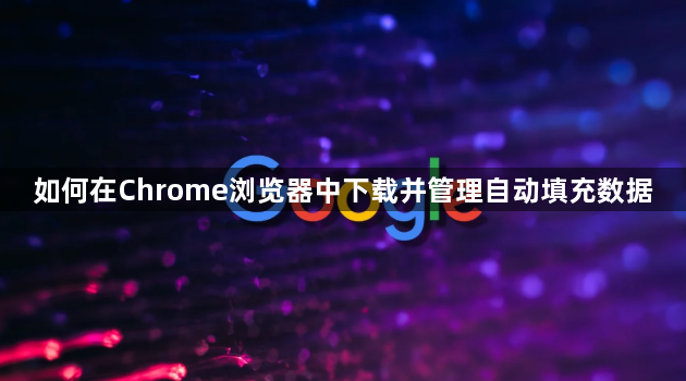 如何在Chrome浏览器中下载并管理自动填充数据1
