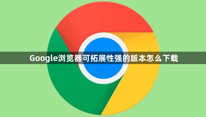 Google浏览器可拓展性强的版本怎么下载1