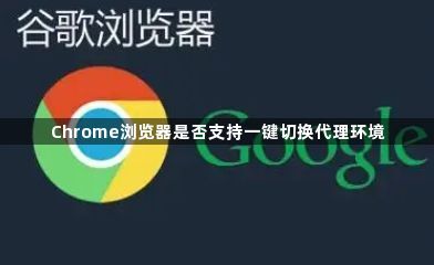Chrome浏览器是否支持一键切换代理环境1