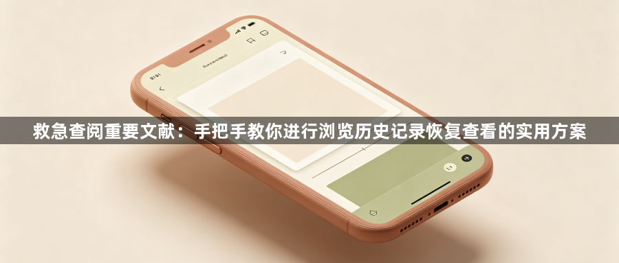 救急查阅重要文献：手把手教你进行浏览历史记录恢复查看的实用方案1