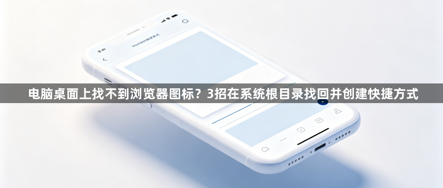 电脑桌面上找不到浏览器图标?3招在系统根目录找回并创建快捷方式1