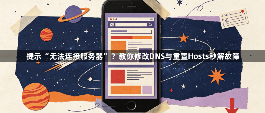 提示“无法连接服务器”？教你修改DNS与重置Hosts秒解故障1