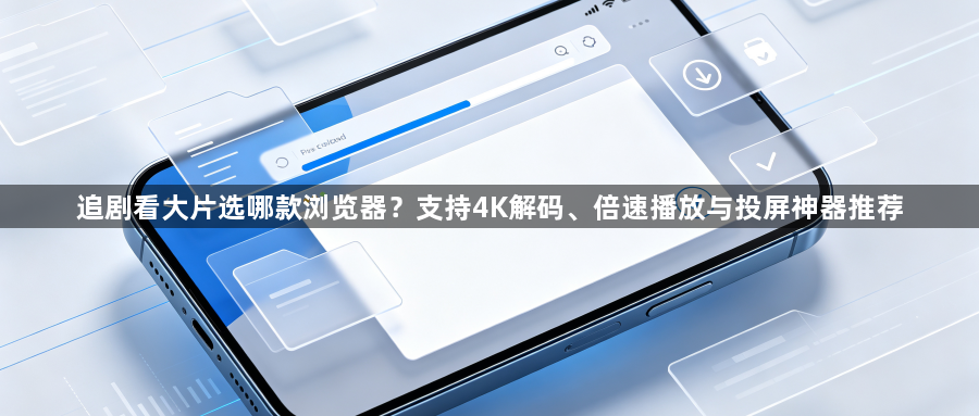 追剧看大片选哪款浏览器？支持4K解码、倍速播放与投屏神器推荐1