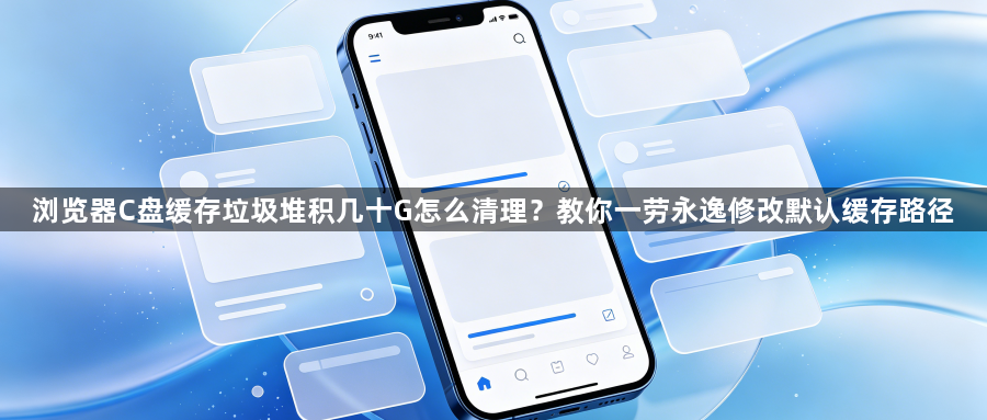 浏览器C盘缓存垃圾堆积几十G怎么清理?教你一劳永逸修改默认缓存路径1