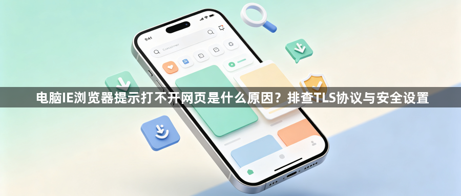 电脑IE浏览器提示打不开网页是什么原因?排查TLS协议与安全设置1