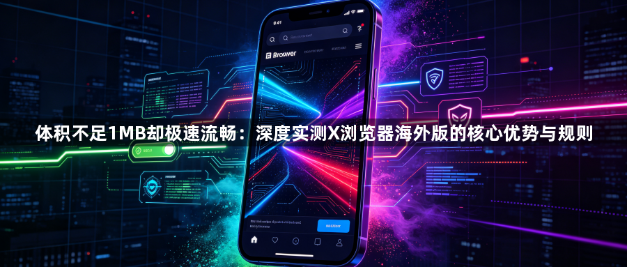 体积不足1MB却极速流畅:深度实测X浏览器海外版的核心优势与规则1