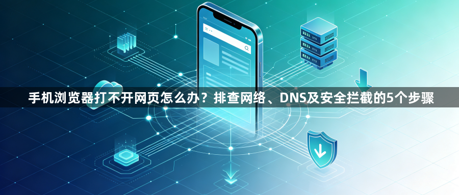 手机浏览器打不开网页怎么办？排查网络、DNS及安全拦截的5个步骤1