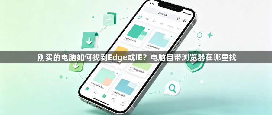 刚买的电脑如何找到Edge或IE？电脑自带浏览器在哪里找1