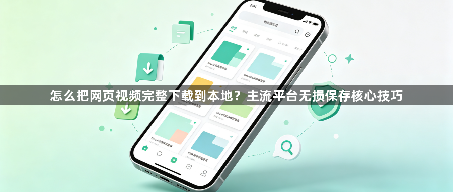 怎么把网页视频完整下载到本地？主流平台无损保存核心技巧1